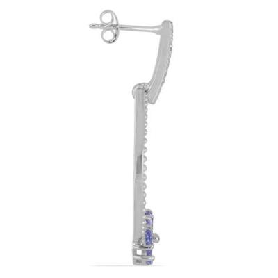 BUY 925 STERLING SILVER TANZANITE GEMSTONE FLORAL EARRINGS – WHOLESALE JEWELRY SUPPLIER